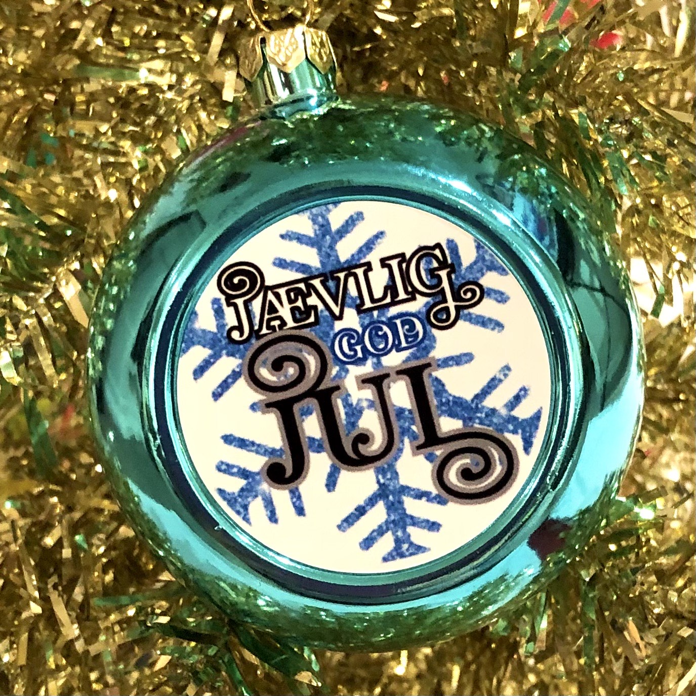 Julekule: Jævlig god jul (blå)