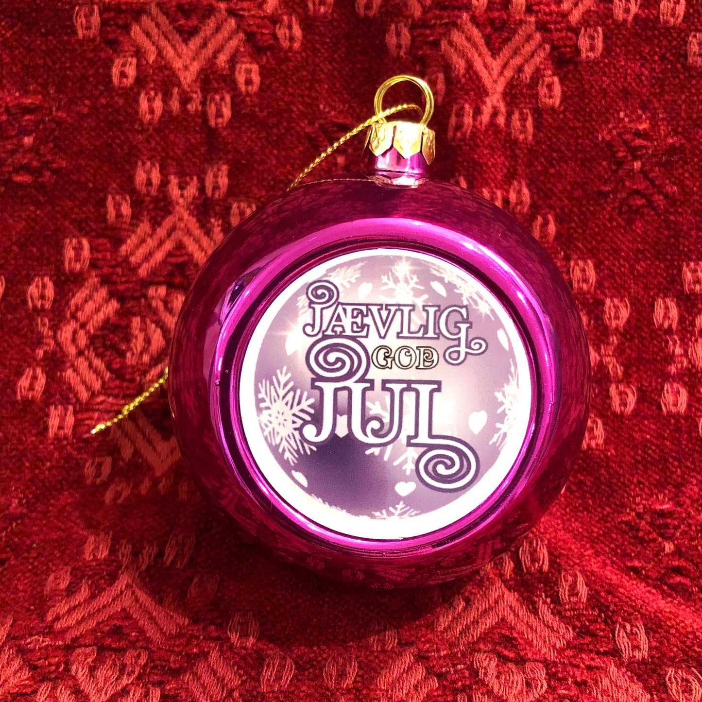 Julekule. Jævlig god jul (rosa/lilla)