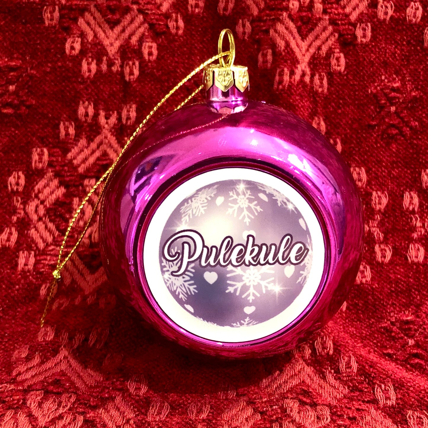 Julekule. Pulekule (rosa/lilla)