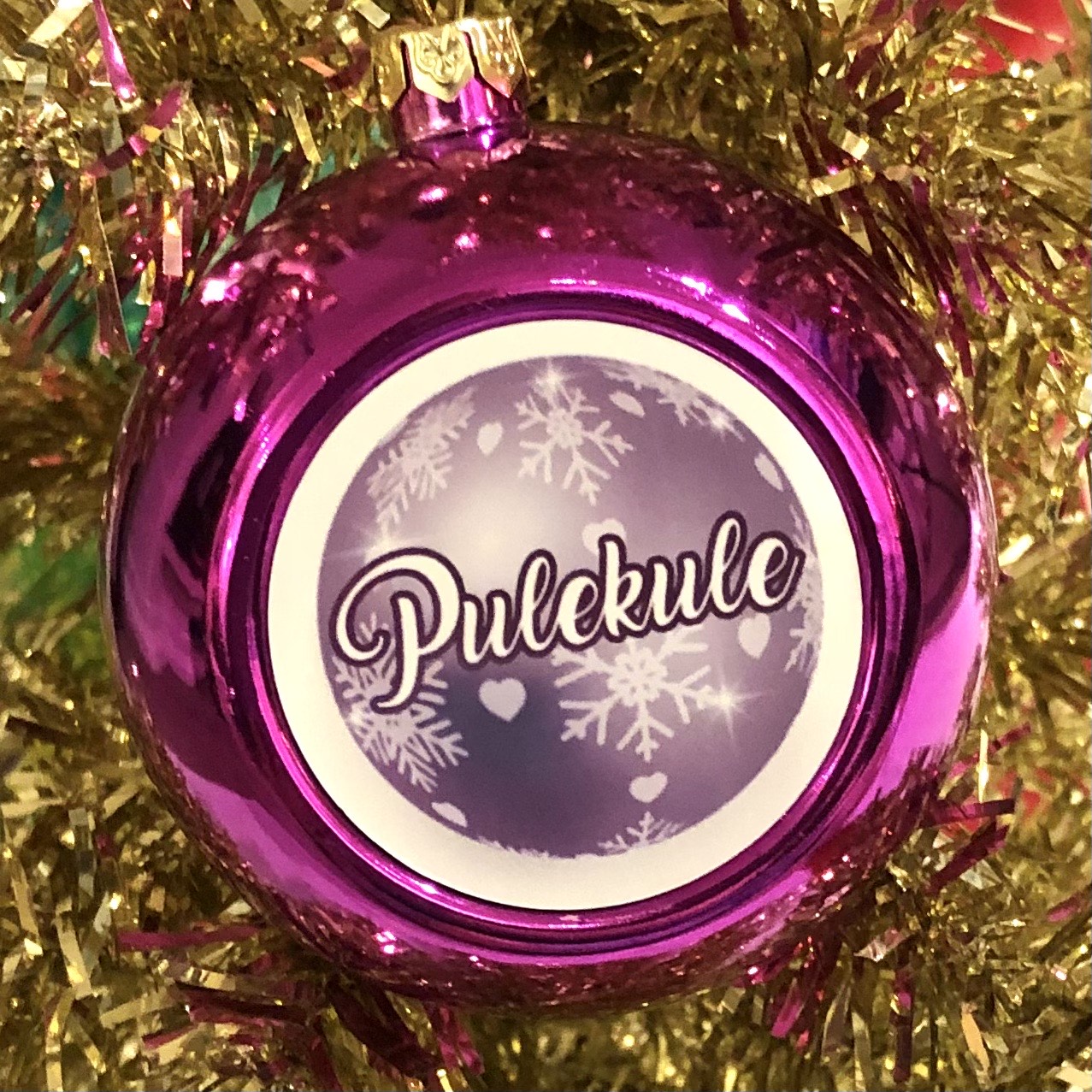 Julekule. Pulekule (rosa/lilla)