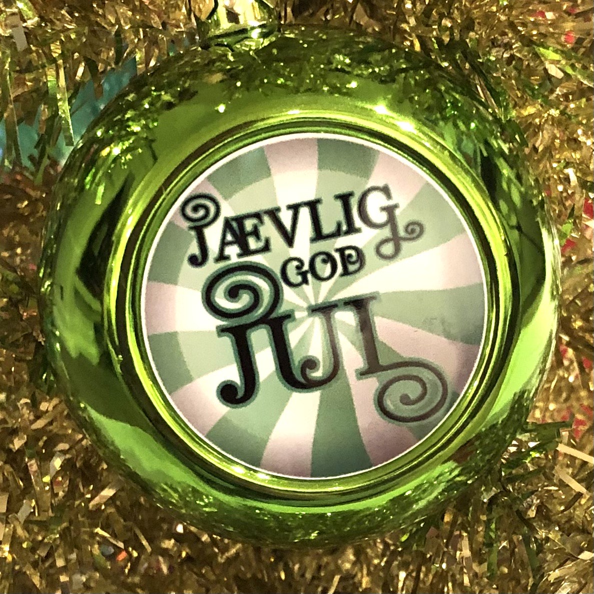 Julekule: Jævlig god jul (grønn)